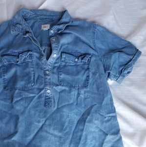 Denim Collared T-Shirt